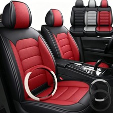 For Jeep Premium Nappa Leather Car 5 Seat Covers Full Set Protector Front & Rear picture
