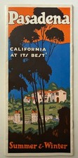 NICE Vintage 1930's Pasadena California At Its Best PHOTO TRAVEL BROCHURE Look picture