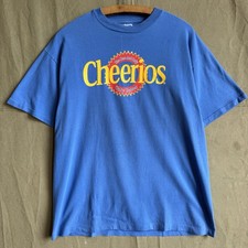 Vintage Cheerios The One and Only Breakfast Cereal Stitch T Shirt Sz Large USA picture