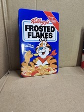 Vtg 1984 Kelloggs  Frosted Flakes  Tin Address & Phone Pad Tin Box  picture