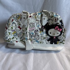 Tokidoki Hello Kitty 2008 Black Cactus Boston Bag Rare Sanrio All Over Print picture