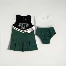 Outerstuff NFL New York Jets Girls Toddler Cheer Captain Dress  Bloomers  Set 4T picture