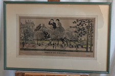 SIGNED FRENCH  ART DECO COLOR WOODCUT PRINT BY JEAN ROUTIER 