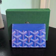 Goyard Saint Sulpice Blue Card Holder 100% Authentic Brand New. Box And Reciept picture