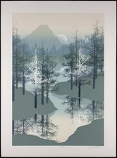 James Hagen Placid Signed Limited Edition Serigraph 77/375 Modern Landscape picture