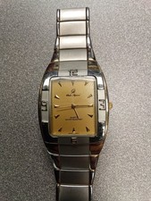 Charles Raymond Mens Quartz Water-Resistant Stainless Steel Wristwatch With Gold picture