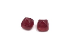 2.30 Cts Natural Ruby 6x6 MM Sugarloaf Cabochon 2 PC Loose Gemstone For Jewelry picture