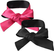 2Pcs Satin Eye Mask Sleep Mask, Adjustable Blindfold Soft Satin Eye Covers Gifts picture