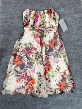NWT Theia Silk Floral Print Midi Length Dress Women's Size 6 picture