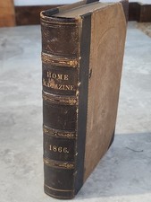 🔥 1866 Antique HOME MAGAZINE BOOK, T.S ARTHUR, VIRGINIA TOWNSEND VOL. XXVII picture
