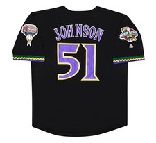 Randy Johnson Arizona Diamondbacks 2001 World Series Black Jersey Men’s Large picture