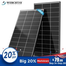 Werchtay Bifacial Solar Panel 200W N-Type 18BB High-Efficiency Solar Off-Grid US picture