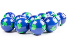3 PACK  EARTH WORLD GLOBE STRESS  BALLS, SQUEEZE TOYS,  2