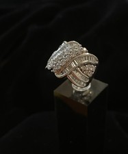JTV SJD Rhodium Over 9.25 SS Bella Luce Round Baguette Diamond Simulant Ring 5 picture