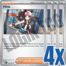 4x Hilda 084/086 x4 - White Flare - Pokemon TCG - Playset picture