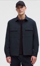 Lululemon Sojourn Overshirt Men’s Medium Navy Snap Front Shacket M3FYCS picture