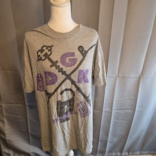 DGK Mens shredded 2XL Gray Double-Sided Hustlin Is The Key Graphic Crew Neck Tee picture