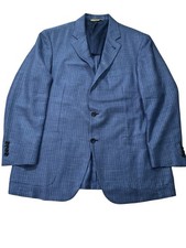 Canali Kei Houndstooth Unlined Wool Silk Linen Sport Coat Jacket Men's 46R/56EU picture