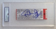 KISS GENE SIMMONS PAUL STANLEY SIGNED PSA/DNA COA SLABBED TICKET AUTOGRAPHED PSA picture