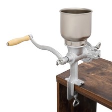 Manual Cast Hand Crank Iron Grain Mill Grinder Crank Nuts Oat Corn w/ Big Hopper picture