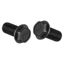 2PCS Metric M8x16mm Hex Flange Bolts Left Thread 8.8 Grade Carbon Steel Black picture