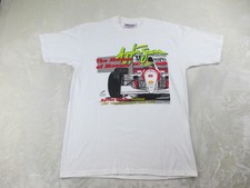VINTAGE Ayrton Senna Shirt Mens Extra Large White Formula 1 Racing Monaco 90s* picture