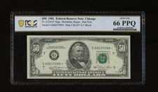 DBR 1981 $50 FRN Chicago STAR Gem Fr. 2120-G* PCGS-B 66 PPQ Serial G00037099* picture