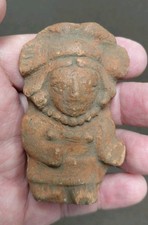Mayan Pottery Pre-Columbian Whistle Effigy Figure Statue 600-900AD Authentic picture