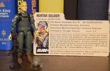 Vintage GI Joe Lot 1982 Short Fuze Straight Arm Figure Mortar Complete File Card picture