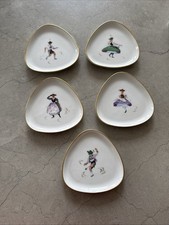 Vintage Rosenthal Handmalerei Munchen Germany Porcelain Trinket Dishes Set of 5 picture