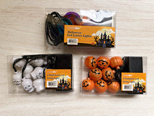 Partylite Halloween LED String Lights Set 3 PACK picture