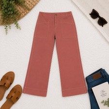 Sundry Dusty Rose Utility Wide Leg Pants Size 27 Button Fly picture