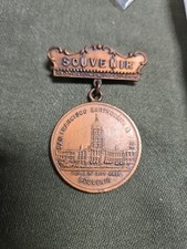 Old Rare 1906 San Francisco CA Earthquake California Souvenir Medal Pin Badge picture