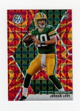 JORDAN LOVE PACKERS 2020 MOSAIC REACTIVE ORANGE ROOKIE CARD picture