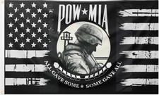 POW-MIA Black Flag You are Not Forgotten Prisoner of War 3x5ft 100D 5X3 picture