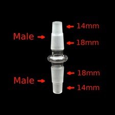 Universal Male Glass Adapter Extender | 18mm and 14mm to 18mm and 14mm picture