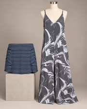 Athleta Women's Lot Bundle Jumpsuit Skirt Size Large Gray/White Size  picture