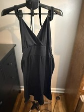 The Limited Black Halter Fit & Flare Dress Size L picture
