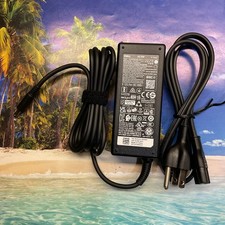 LOT OF 5 ORIGINAL DELL 65W 19.5V 3.34A AC ADAPTER LAPTOP SMALL TIP 4.5MM & CORDS picture