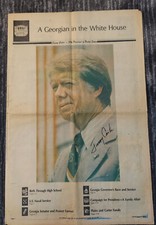 Jimmy Carter Signed 1977 Columbus Ledger Inaugural edition Newspaper Autograph picture