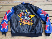 Disney Unlimited Mickey Mouse & Friends Leather Jacket Vintage, Size XL picture