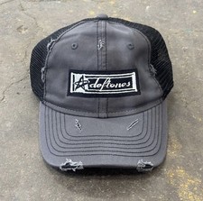 Deftones Band Merch Distressed Mesh Trucker Hat Gray Black picture