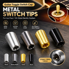 3Pcs Guitar Toggle Switch Tips 3.5/4mm Metal Knobs for Les Paul SG picture