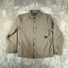 ENVE Composites Jacket Mens M Brown Primaloft Snap Button Insulated Light picture