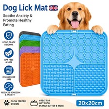 Blue Lick Mat for Dog Cat Slow Feed Food Placemat Pet Lick Feeding Licki Plate picture