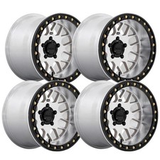 (Set-4) KMC 235 Grenade Utv Beadlock 15x10 4x156 Machined 0mm Wheels Rims 15 picture