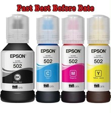 Genuine Epson 502 Ink Combo Bottle for ECO-TANK ET-Printers-OEM-4PK picture