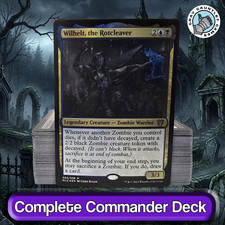 Wilhelt, the Rotcleaver COMMANDER DECK Zombie Typal Tokens MTG Custom Edh Magic picture