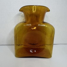Vintage Blenko  Amber Art Glass 8