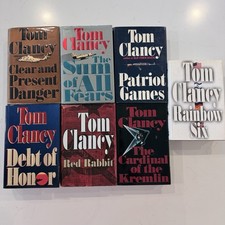 7 Tom Clancy Hardcover Books All First Editions 4 Are First Printing picture